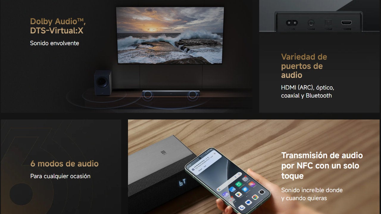 Las principales características de la Xiaomi Soundbar Pro 2.1
