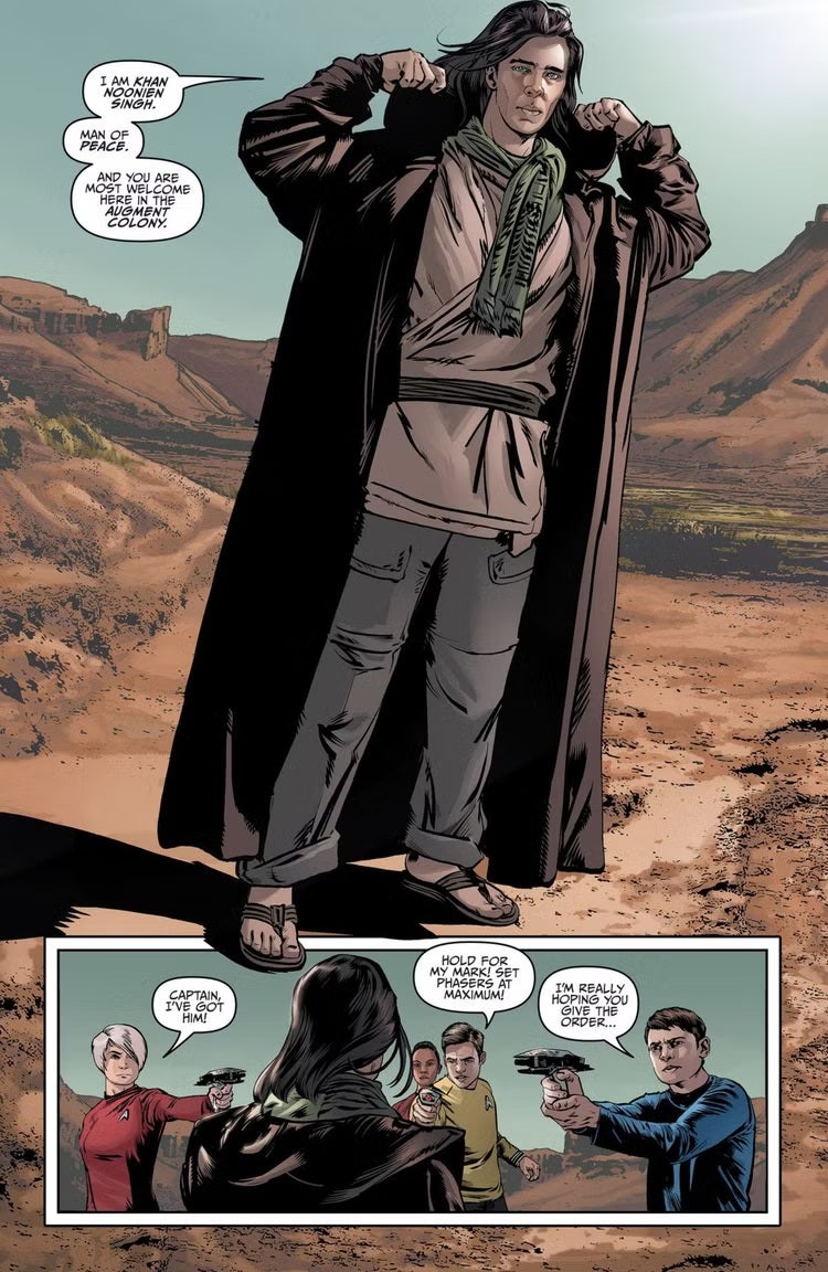 Presentación de una renovada versión de Khan en Star Trek #50