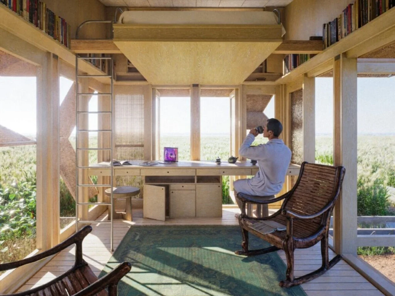 Aspecto interior del proyecto -Aleksa Milojevic y Matthew W Wilde