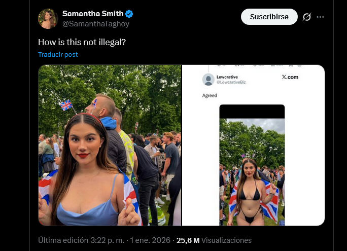 Una usuaria se pregunta cómo es legal que Grok puede desnudarla sin consentimiento