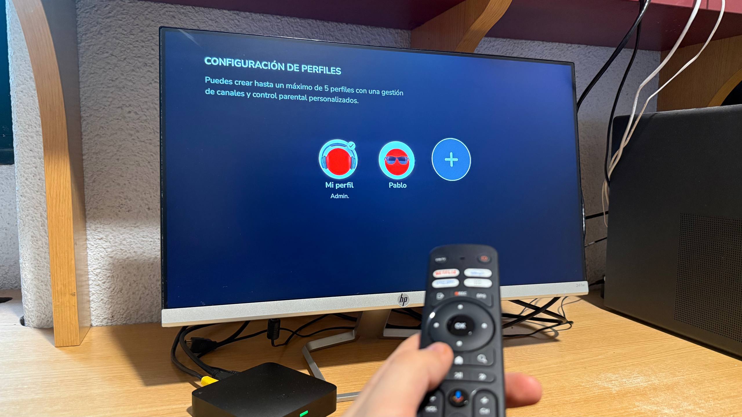 Se pueden crear hasta 5 perfiles