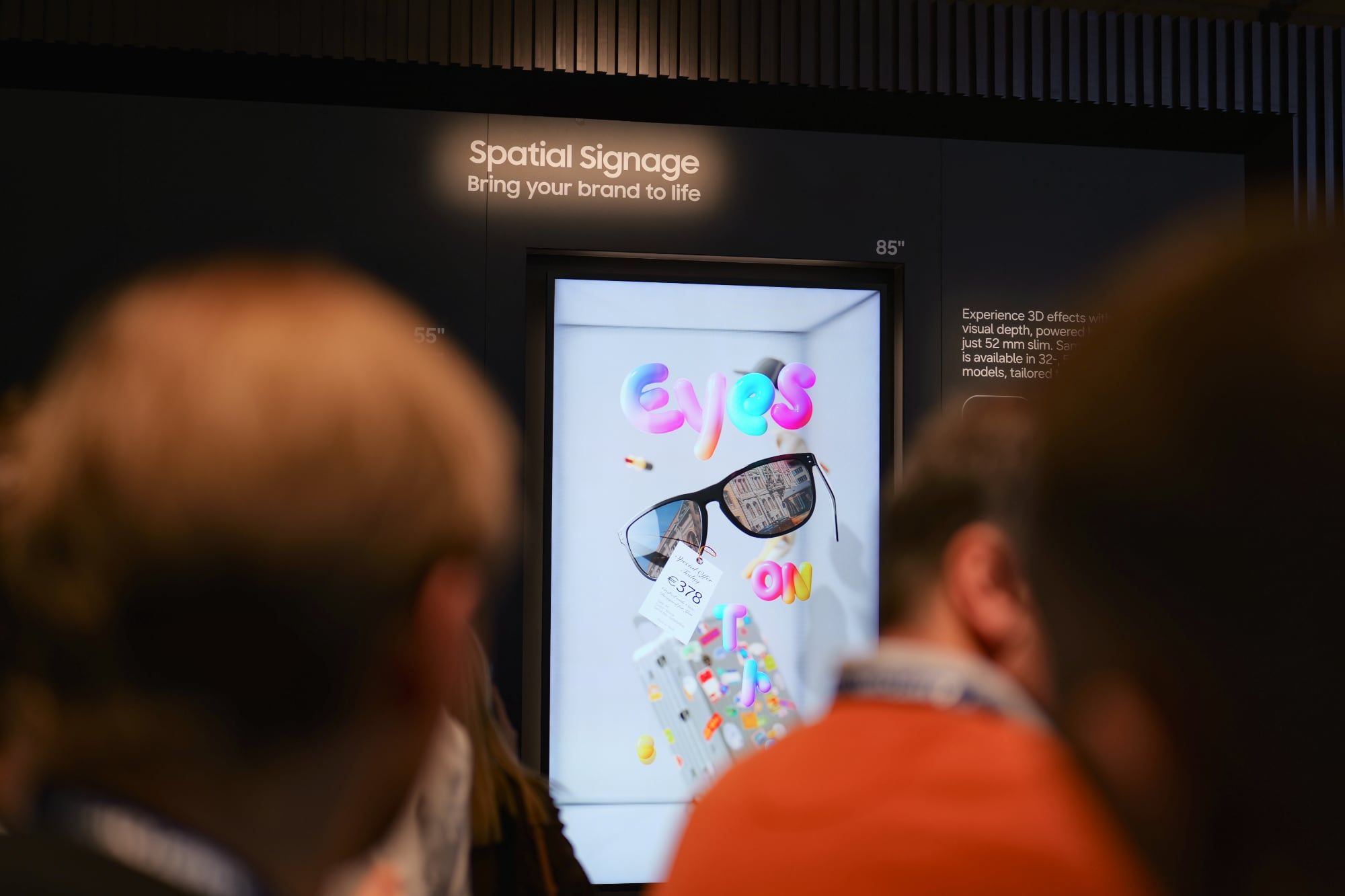 Pantalla Samsung Spatial Signage presentada en el ISE 2026. Fotografía: Manu Contreras/Difoosion.