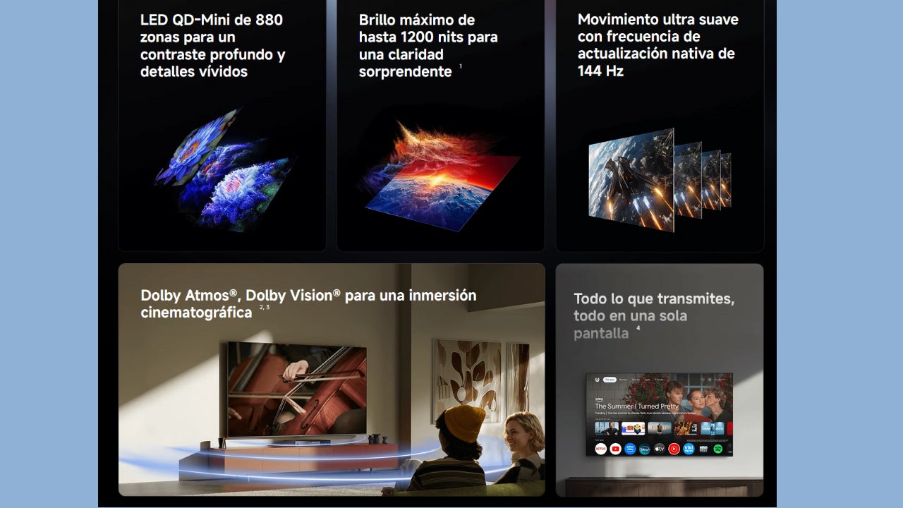 Las principales características de la Xiaomi TV S Mini LED 2026 de 98 pulgadas