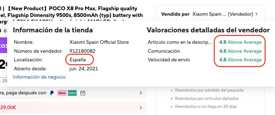 Cada vendedor tiene una serie de valoraciones sumamente importantes