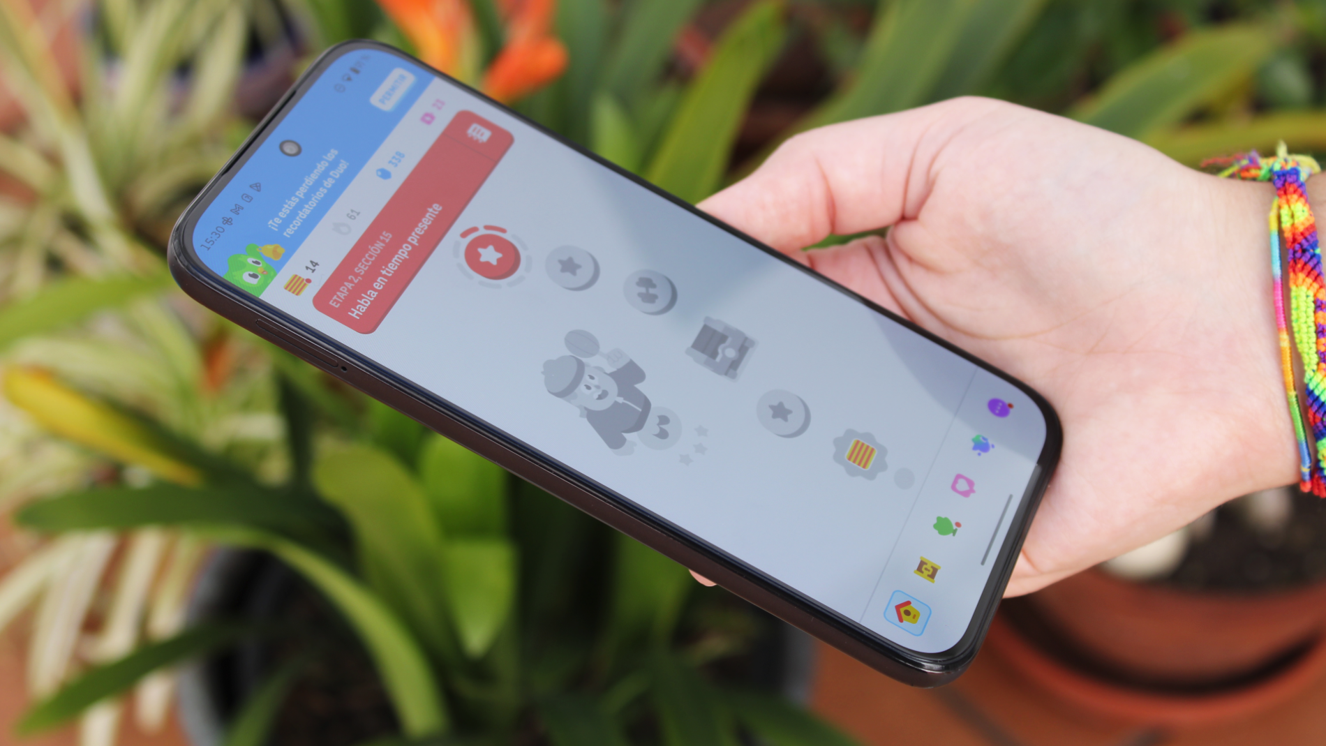 La fluidez se reduce al utilizarlo con apps como Duolingo | Fotografía de Lucía Alcántara Gil
