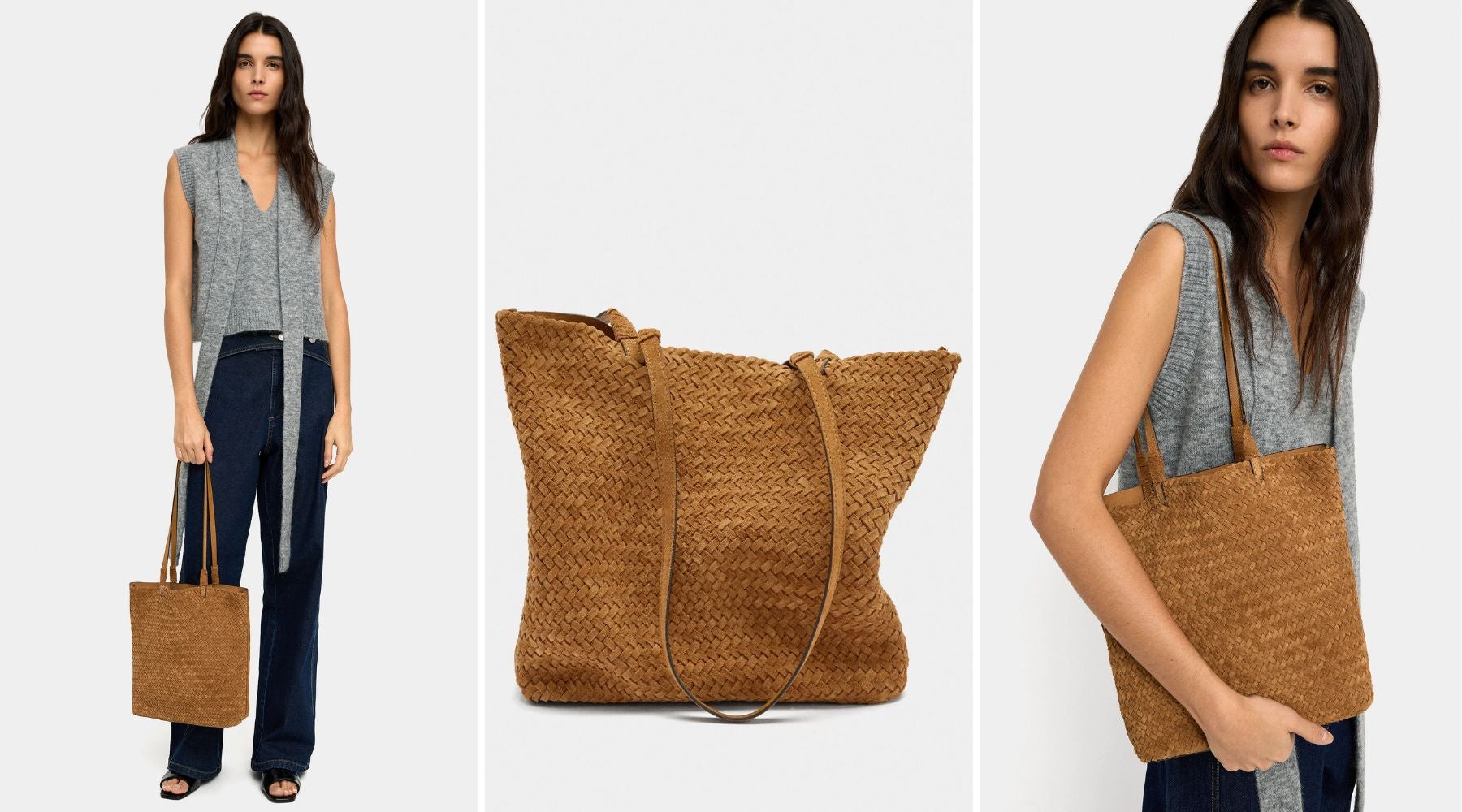 Bolso shopper de piel trenzada de Parfois (antes 49,99 €; ahora 25,99 €) | Parfois