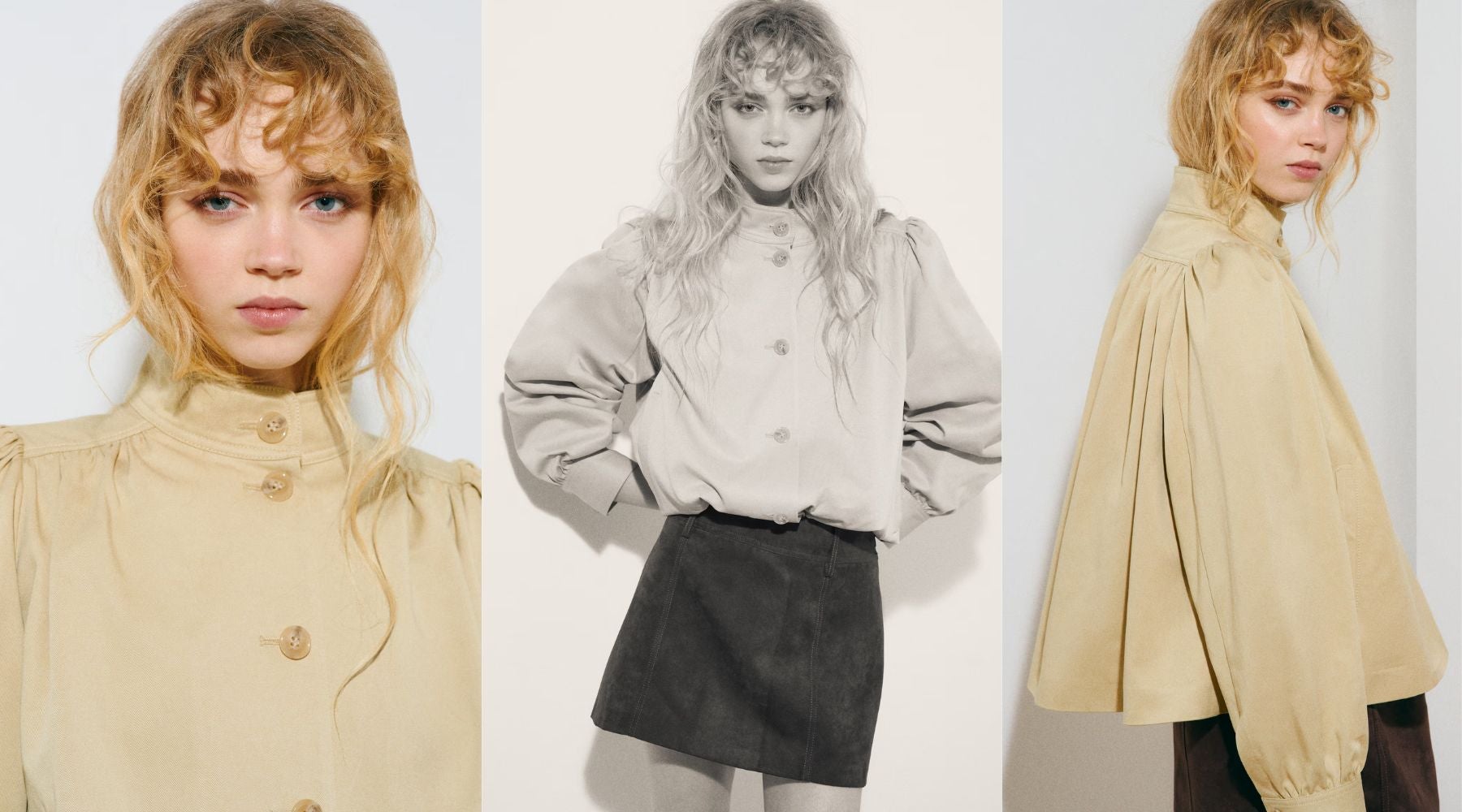 Chaqueta de sarga con mangas abullonadas (34,99 €) | H&M