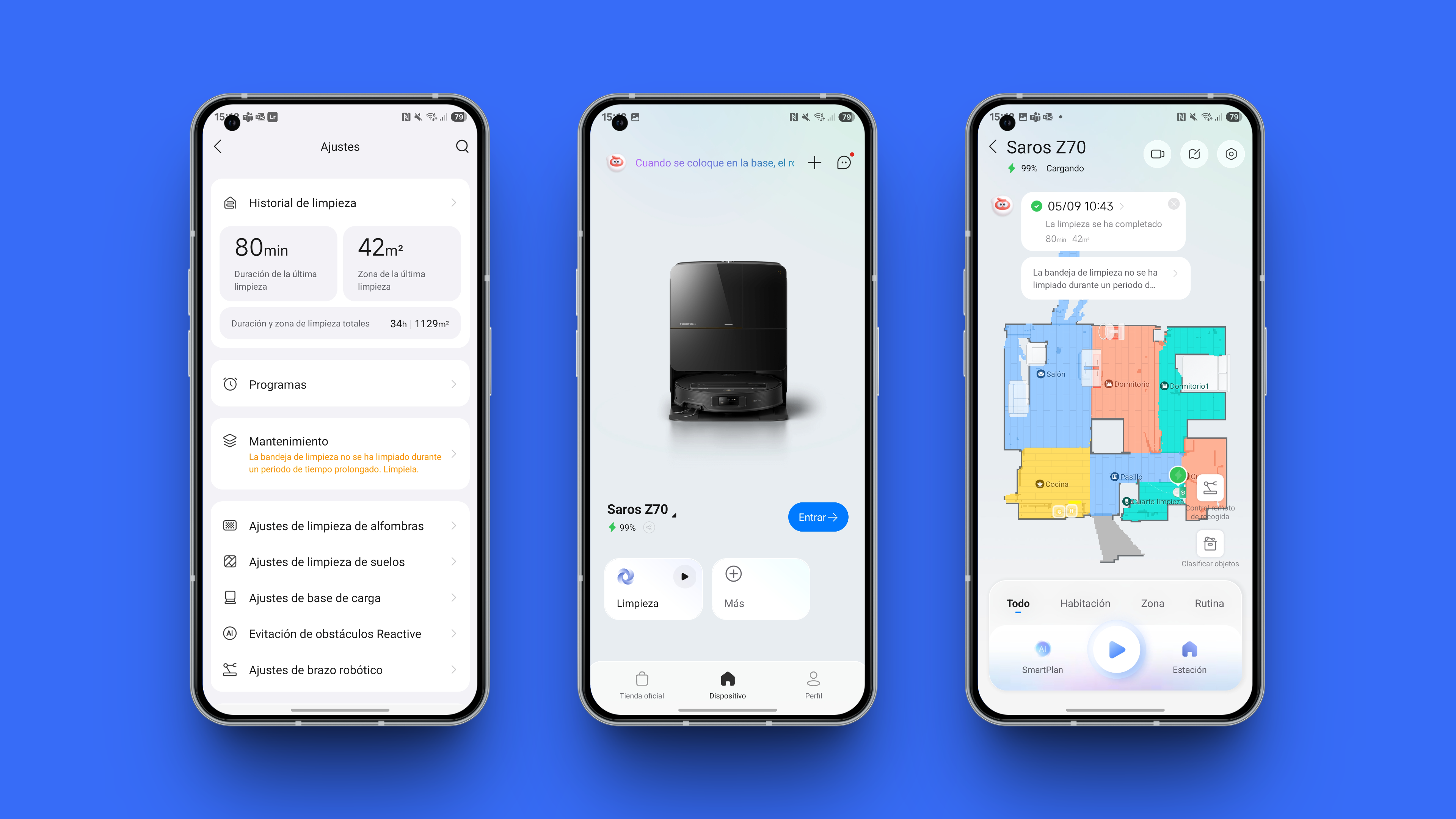 La app de tu aspiradora también te ayuda a hacer seguimiento del mantenimiento
