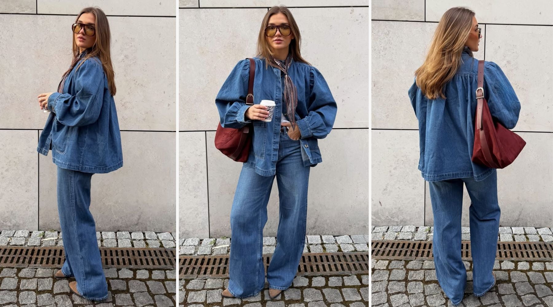 La versión denim en un total look vaquero con aire setentero | @lara__brucker