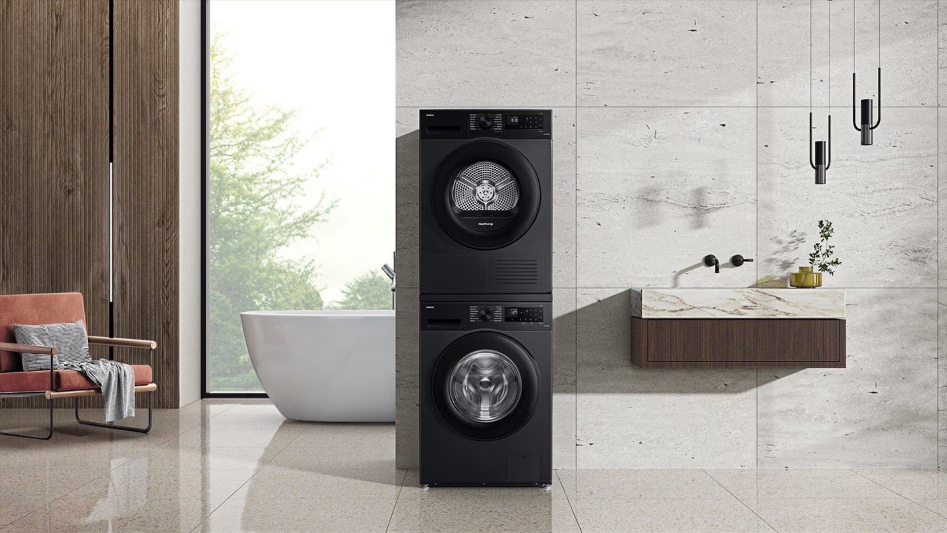 Lavadora con capacidad de 9 kg de Samsung con tecnología EcoBubble