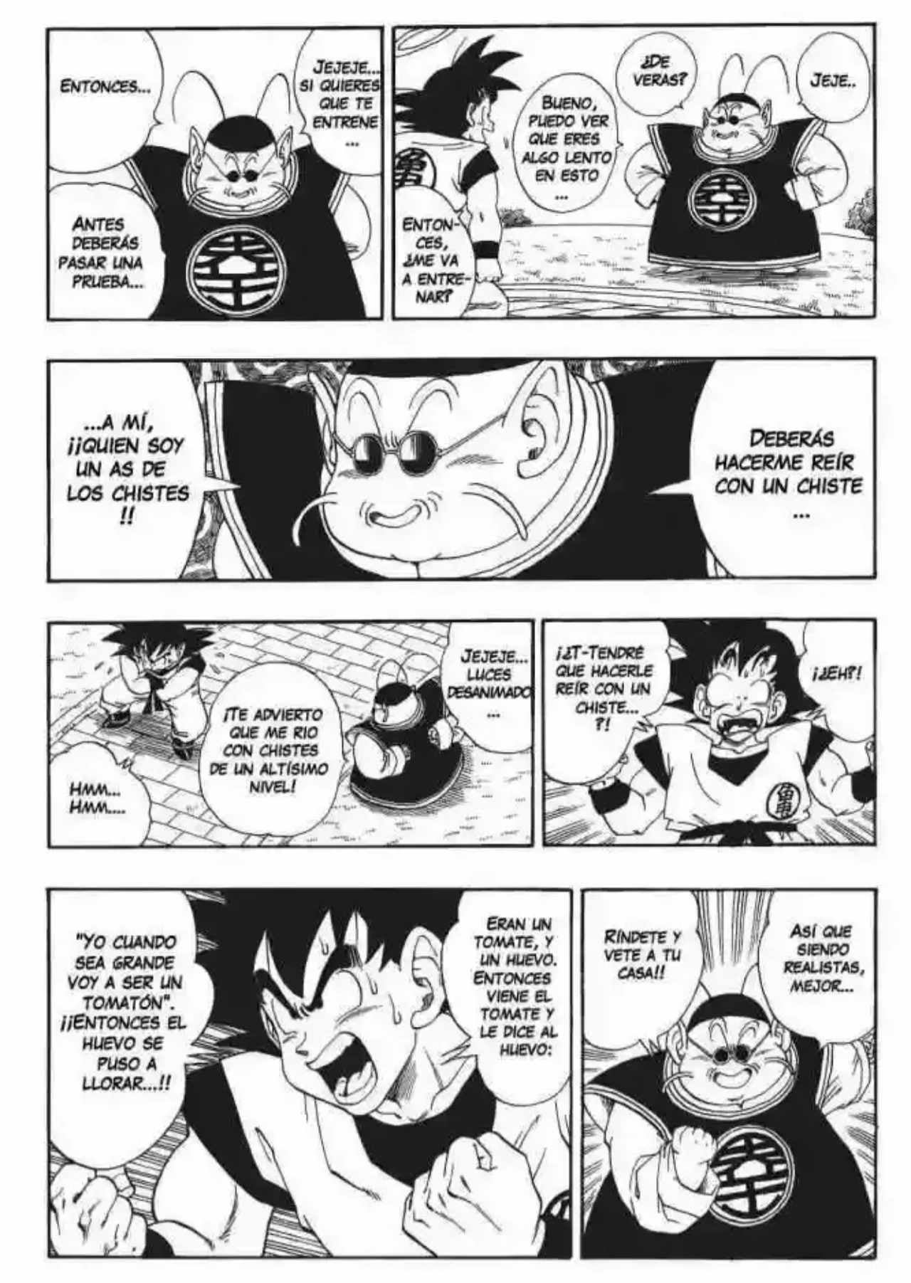Captura de una de las páginas del capítulo 210 del manga de Dragon Ball