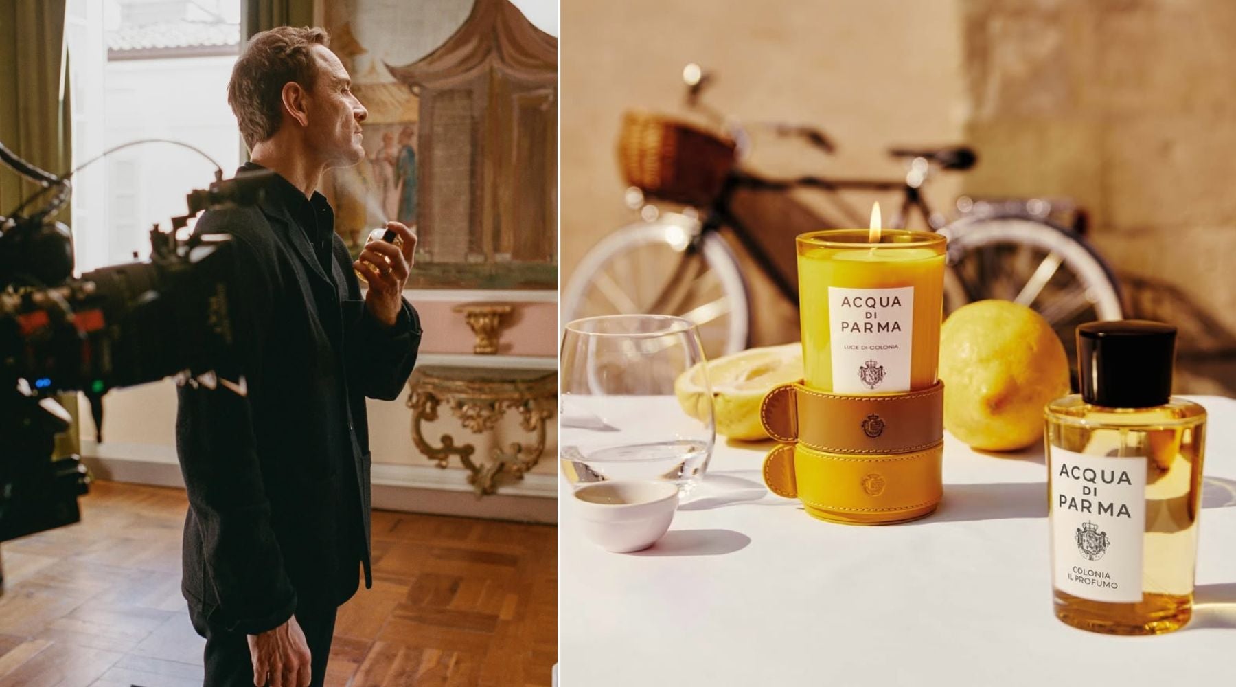 Colonia, esencia histórica de la maison, en la campaña con Michael Fassbender | @acquadiparma
