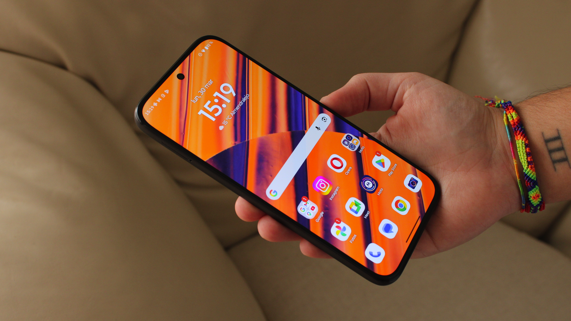 La pantalla es una de las grandes bazas del terminal | Fotografía de Lucía Alcántara Gil