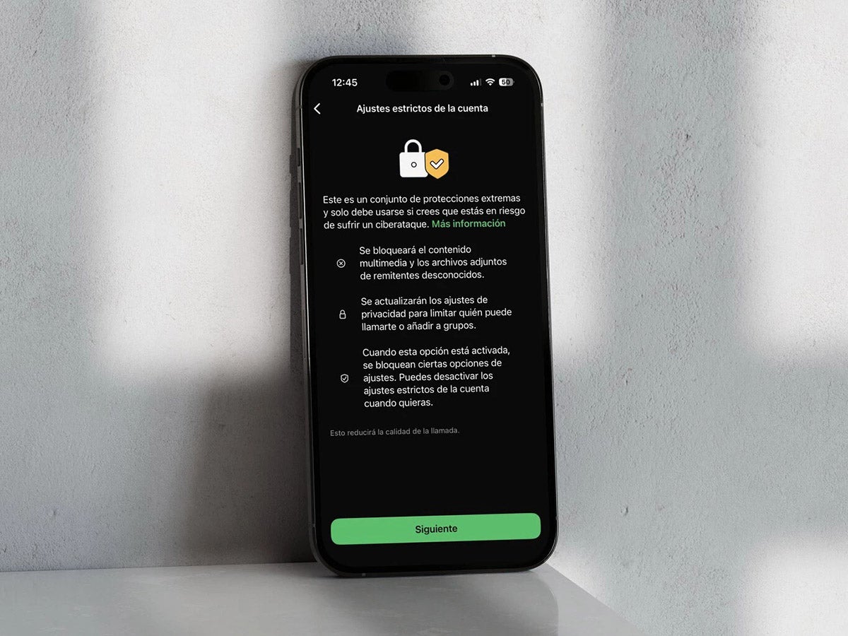 Con el modo activado, se limitan ciertas funciones en WhatsApp