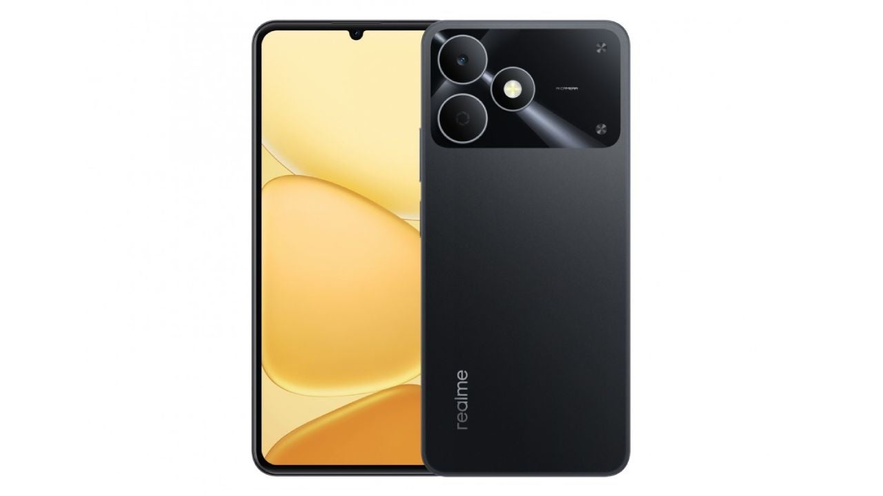 El diseño al completo del realme Note 80 en su acabado 'Negro Tormenta'