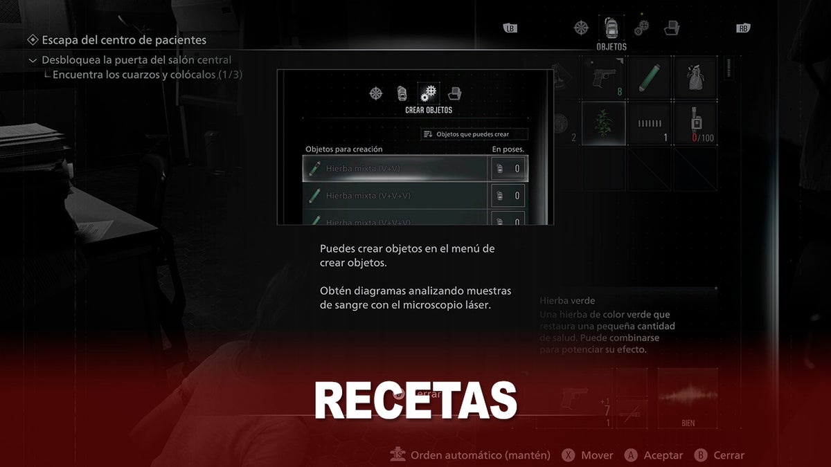 Todas las recetas de fabricación de Resident Evil Requiem