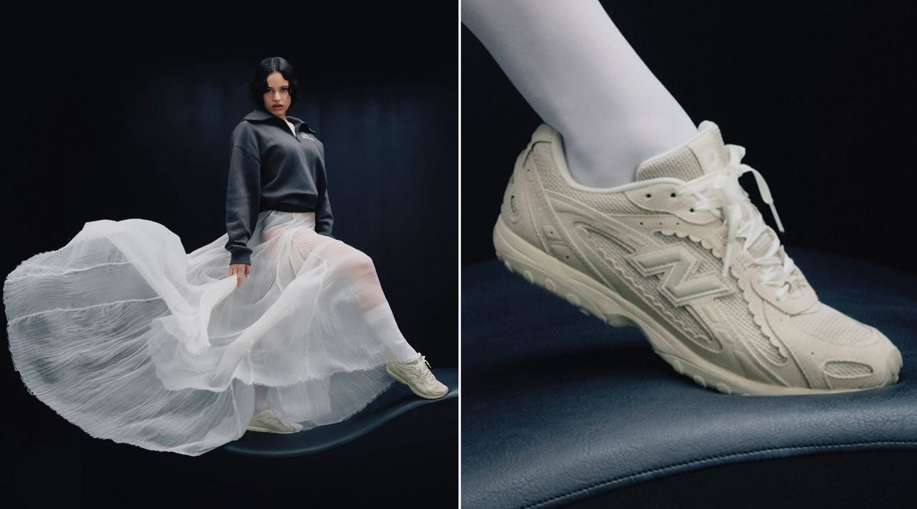 La nueva versión de las 204L incorpora cordones de cinta y paneles con acabado festoneado | @newbalancelifestyle