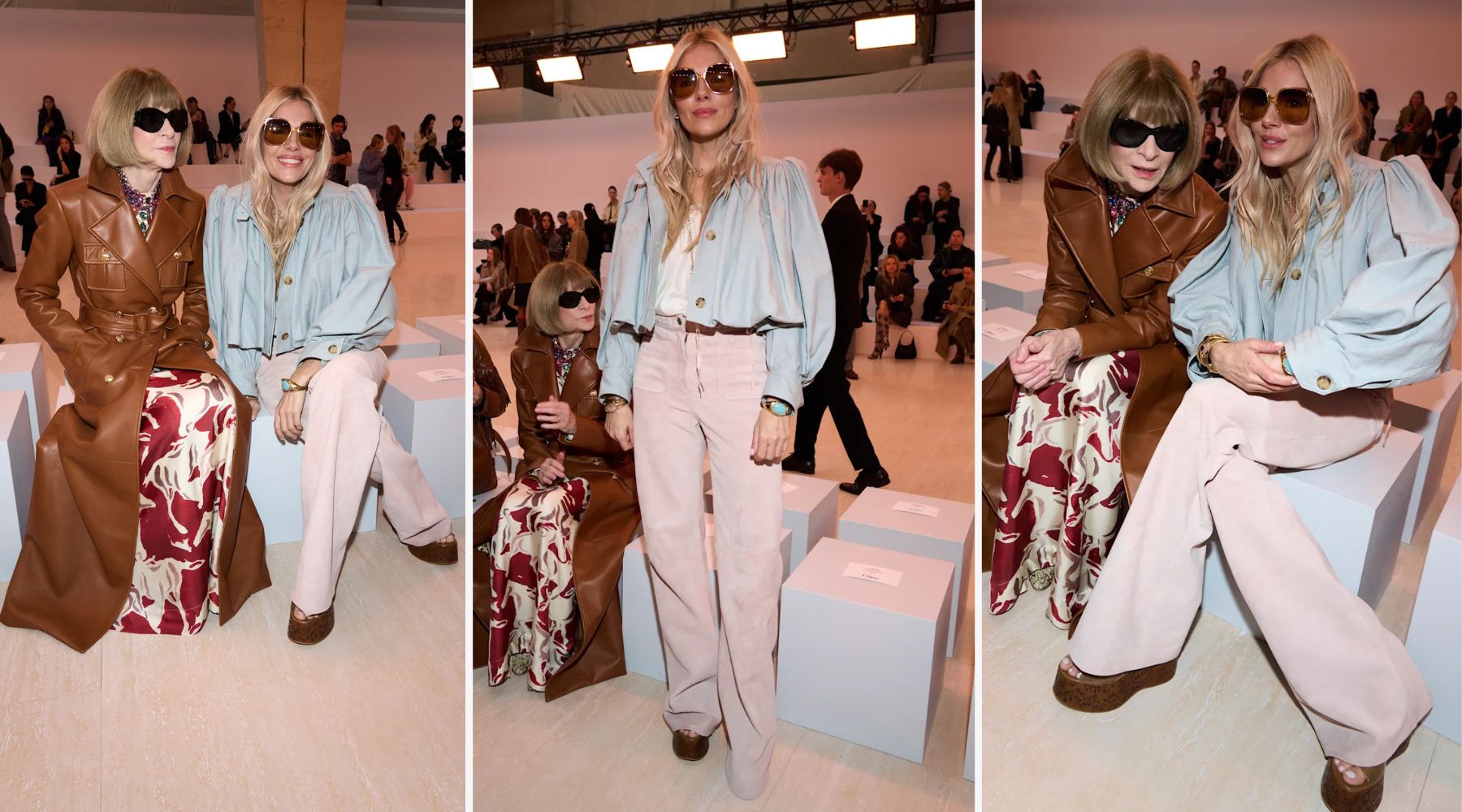 Sienna Miller en el front row del desfile primavera-verano 2025 de Chloé | Launchmetrics Spotlight