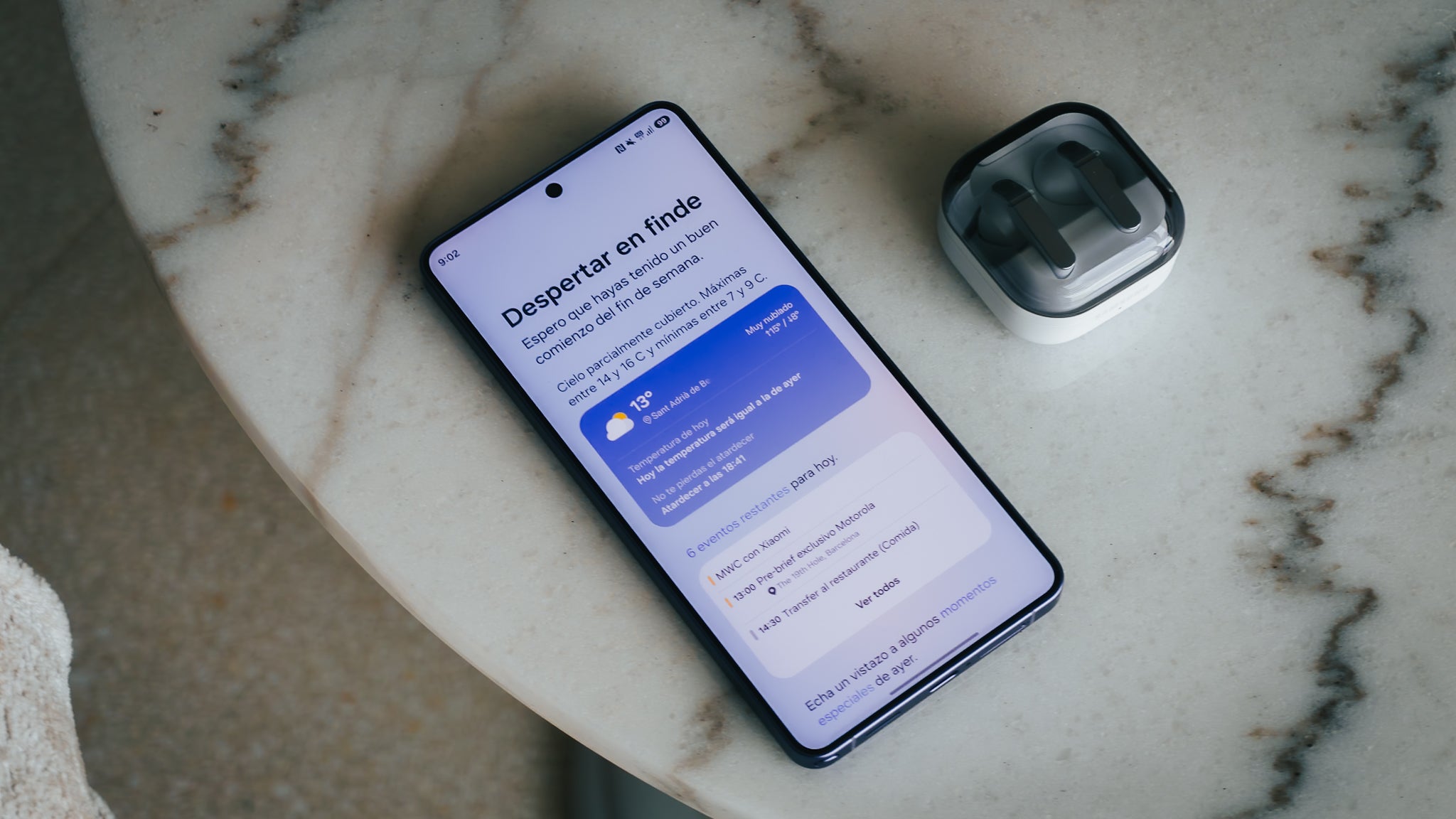 Resumen de Now Brief en un Samsung Galaxy S26 Ultra / Fotografía de Christian Collado