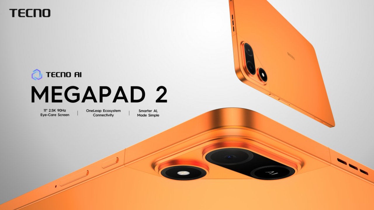 La nueva Tecno MEGAPAD 2 en su llamativo acabado de color naranja