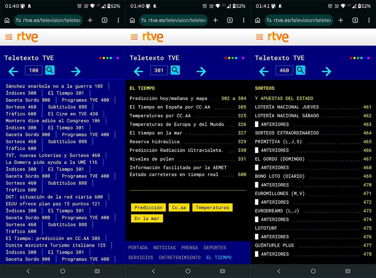 Hay varias apps para Android e iOS que agrupan diversos teletextos en un solo lugar