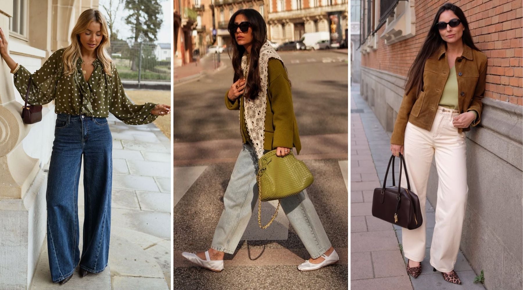 Un verde suave que se mueve entre distintos matices dentro de la misma gama | @easyclothesvetements, @estherjunelife y @erealouro