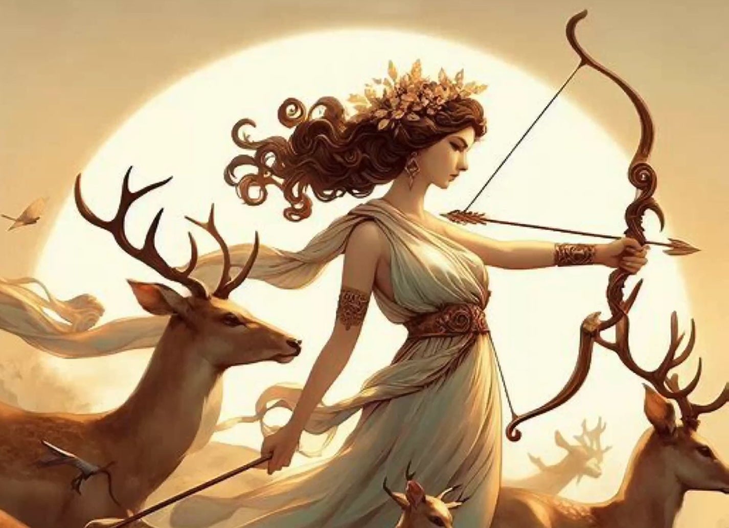 Artemisa es la diosa griega de la caza, la naturaleza salvaje, los animales, la castidad y la luna