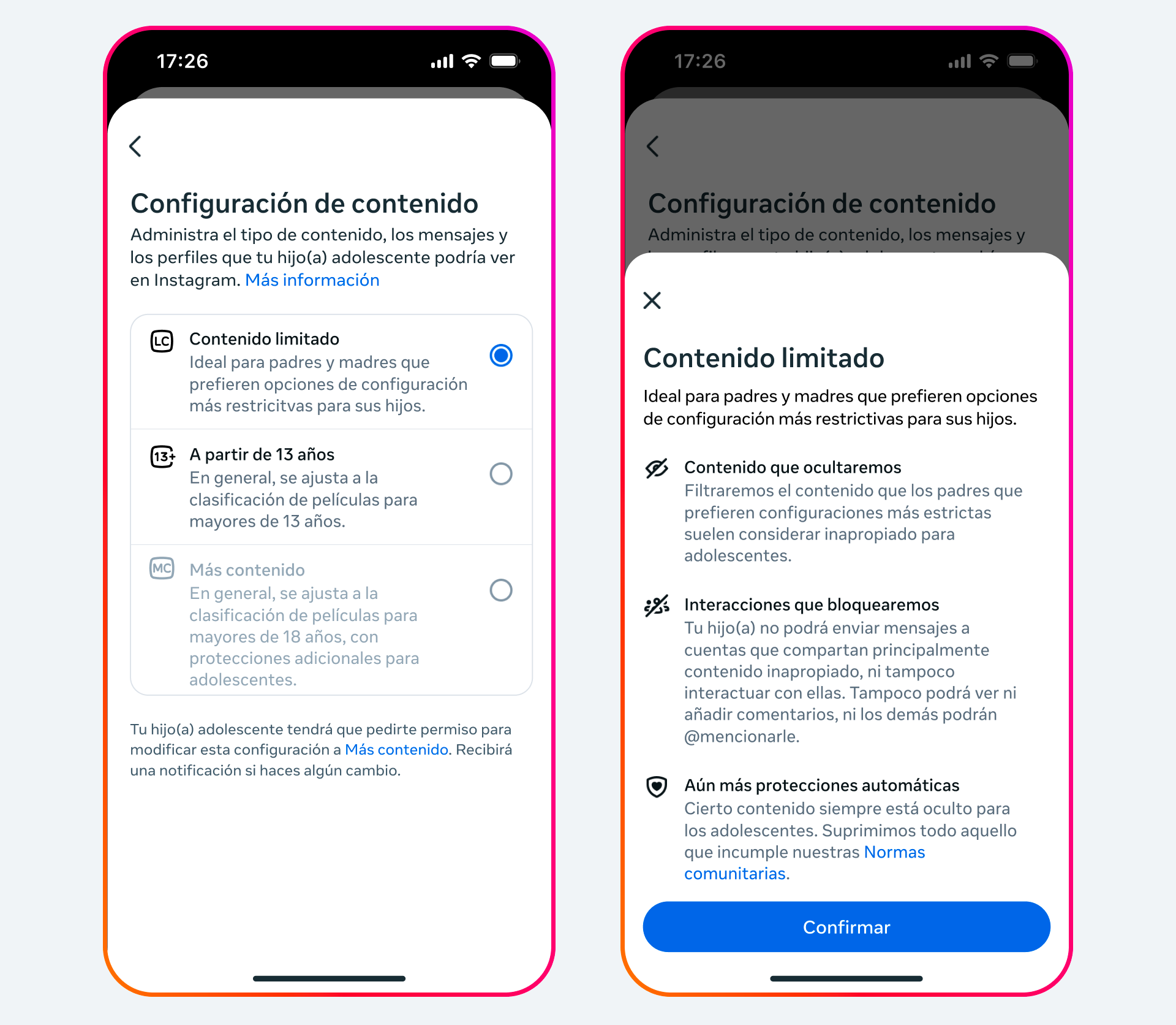 Meta hace mas granular el control parental