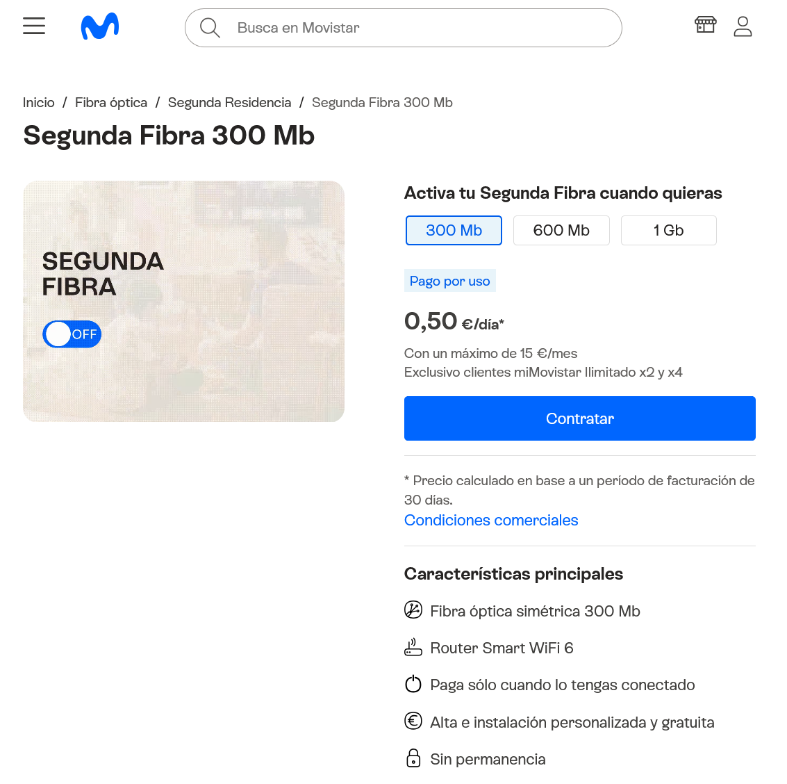 Movistar tiene una fibra que solo te cobra por día de uso: la puedes ...