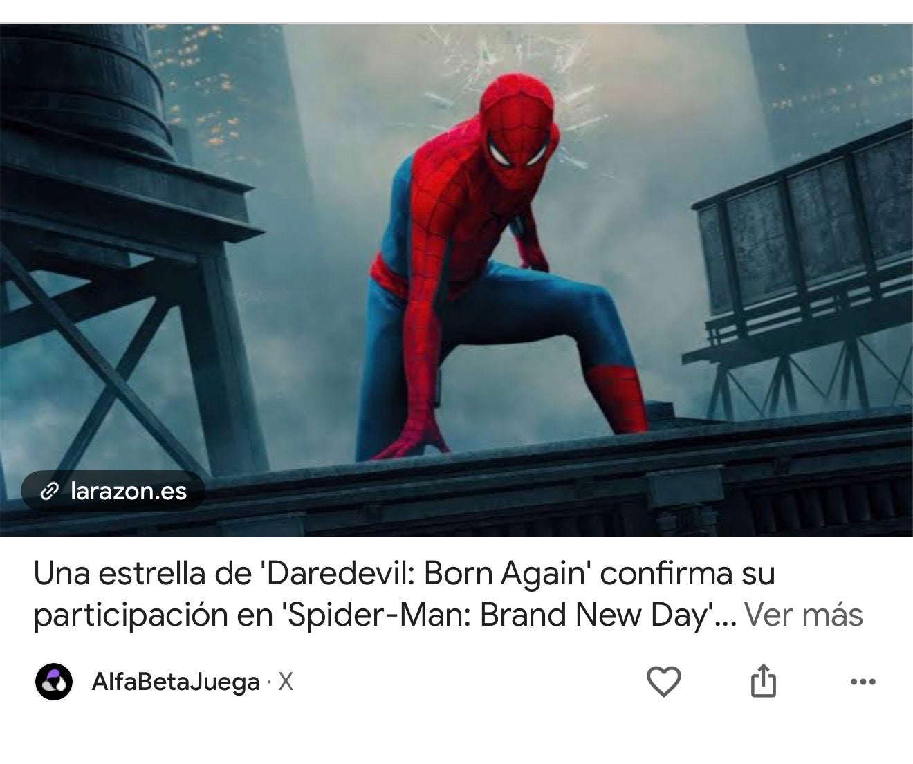 Tarjeta de ABJ de X en Google Discover