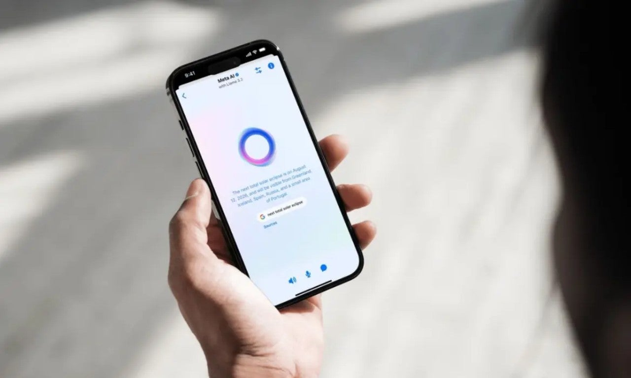Meta AI en un teléfono móvil