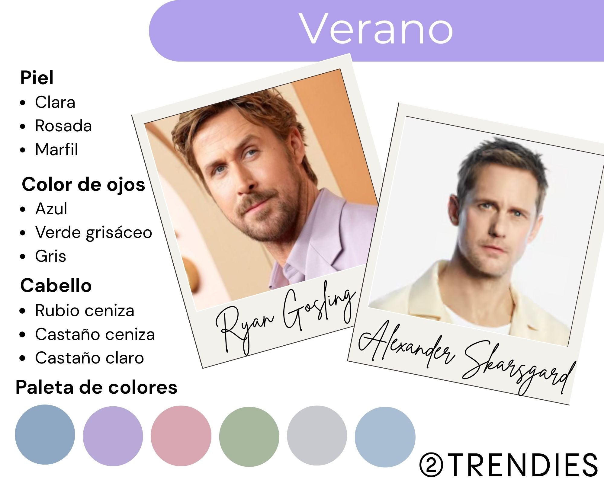 Esquema de colorimetría Verano.