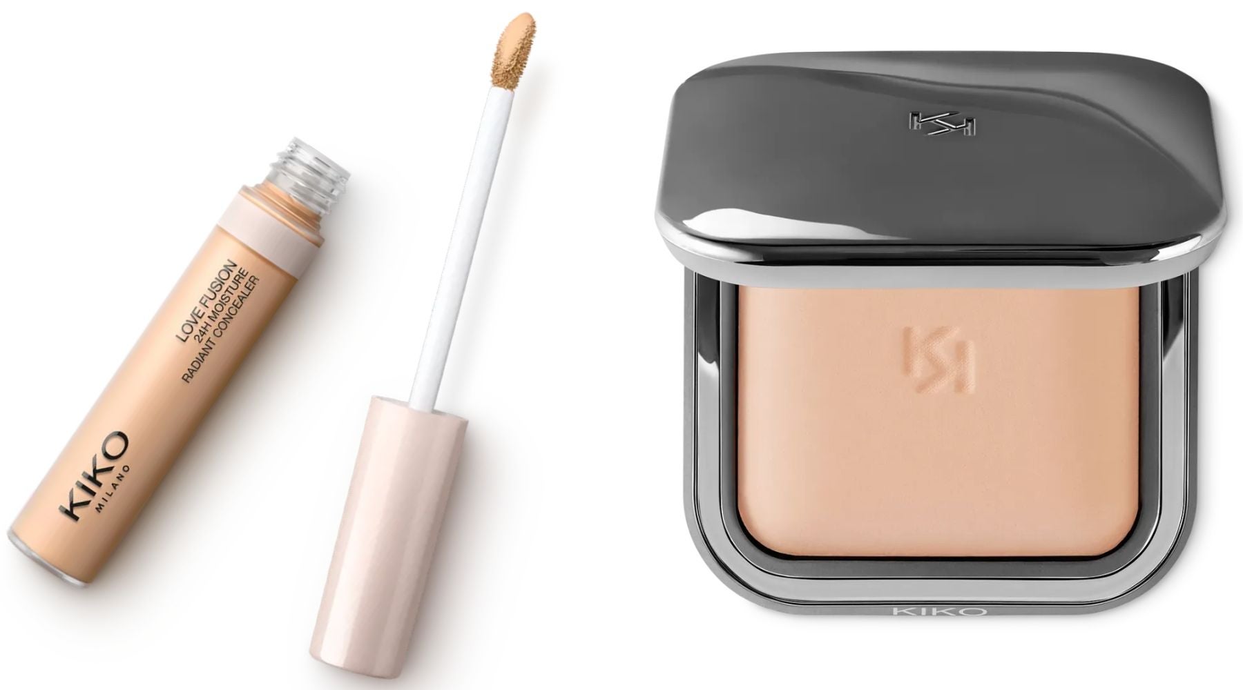 Love Fusion 24h Moisture Radiant Concealer (11,99 €) y Radiant Fusion Bake Powder (15,49 €) | KIKO Milano