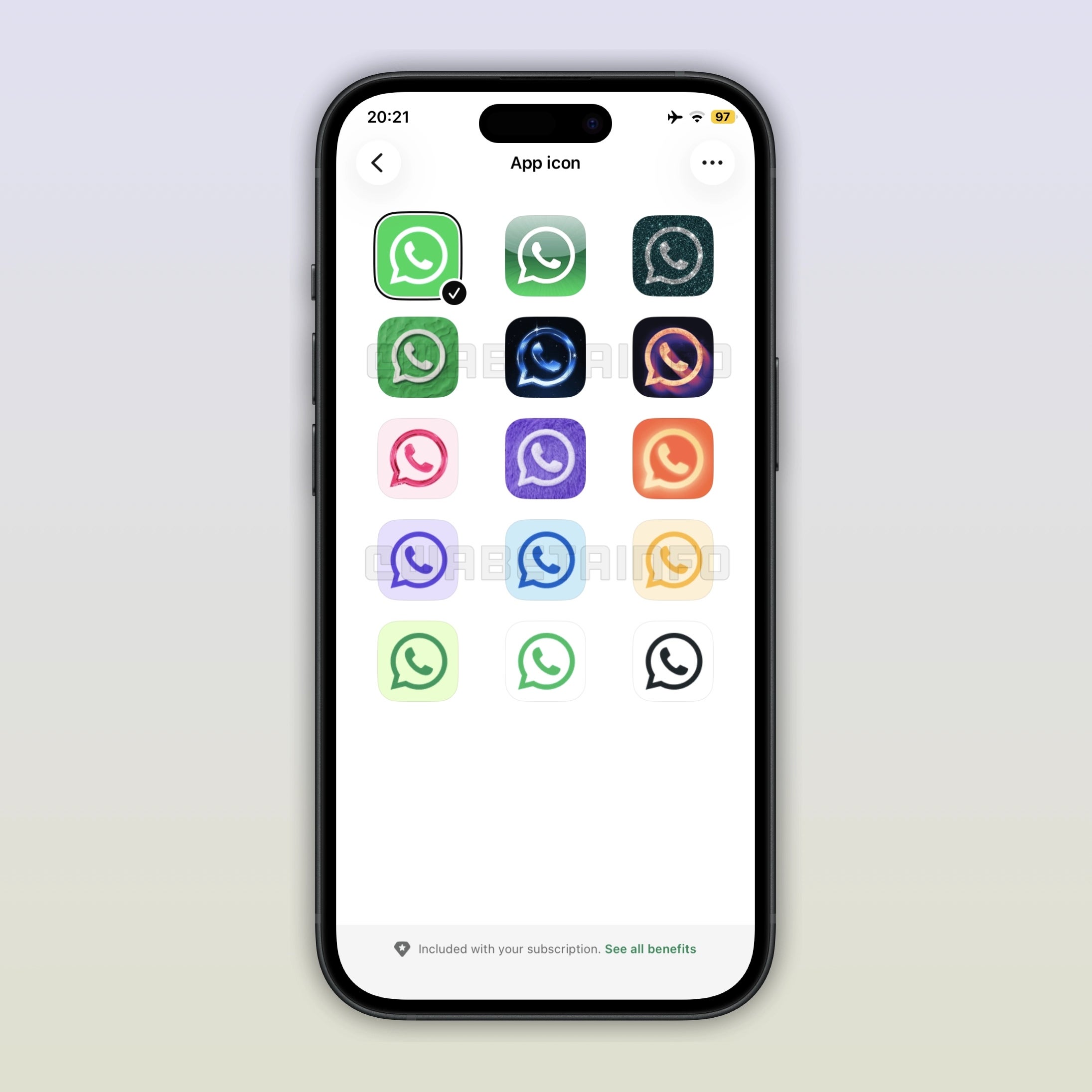No todos los iconos adicionales brillan por su elegancia / Crédito: WaBetaInfo