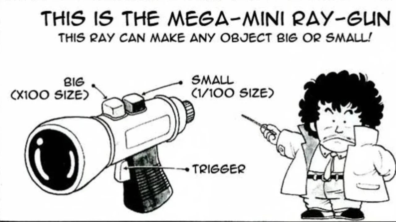 La pistola de rayos que inventó el Dr. Slump