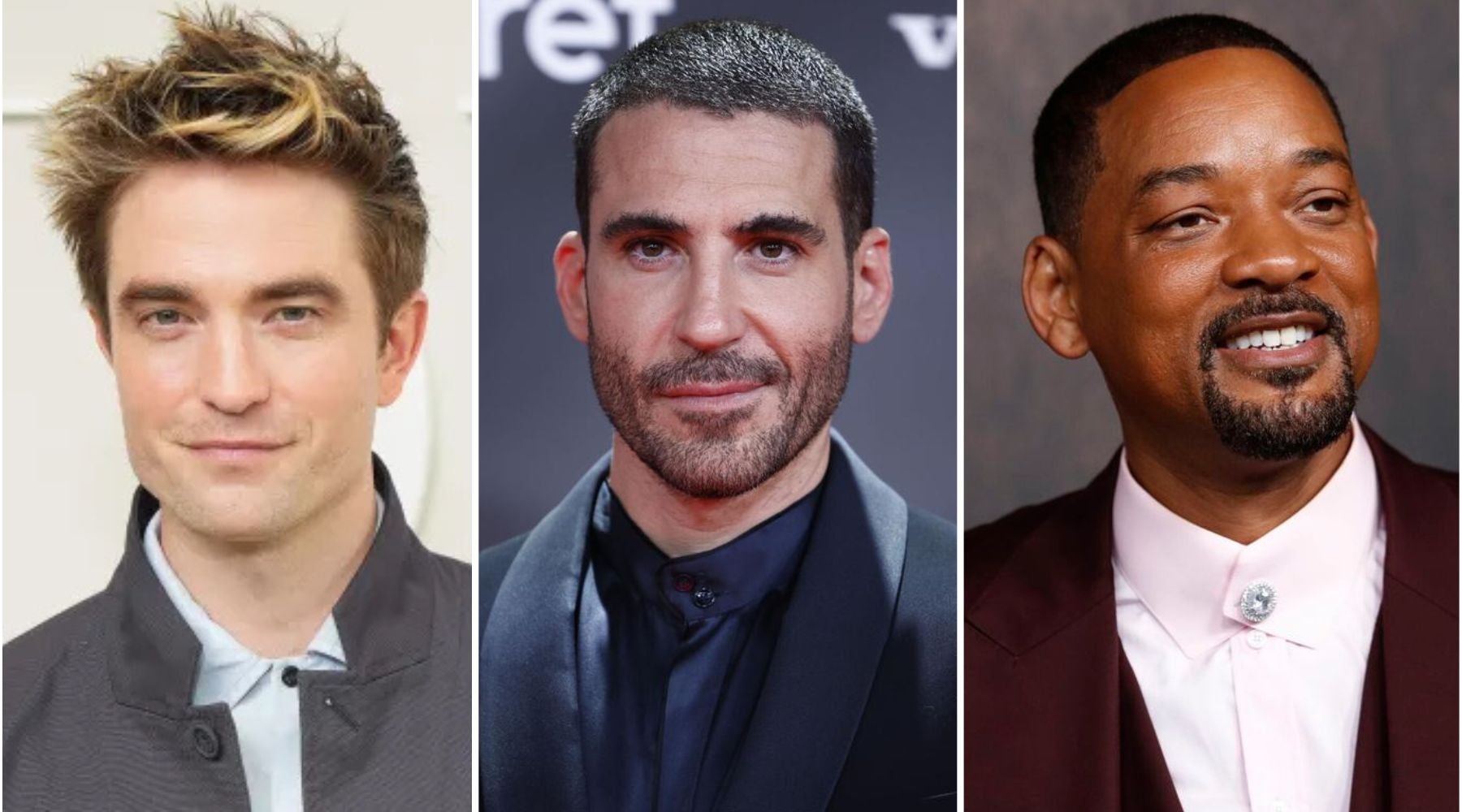 El subtono de la piel, el color de los ojos y el cabello son algunos de los factores que la colorimetría analiza en perfiles tan distintos como los de Robert Pattinson, Miguel Ángel Silvestre y Will Smith | Getty Images