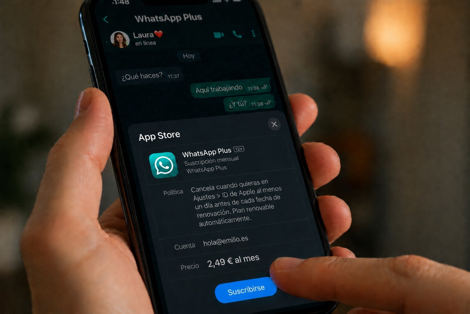 WhatsApp Plus tiene un precio de 2,49 euros en España