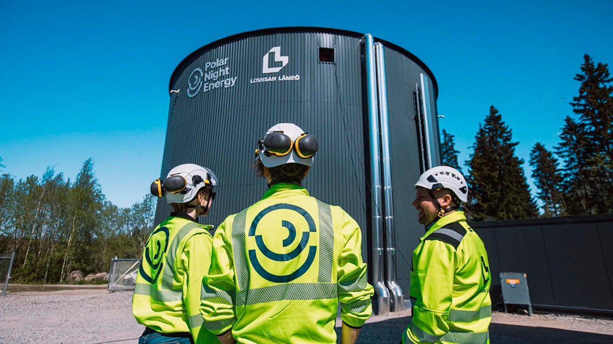 La batería en cuestión mide unos 13 metros de alto, 15 de ancho y almacena cerca de 2.000 toneladas de arena | Fotografía: Polar Night Energy
