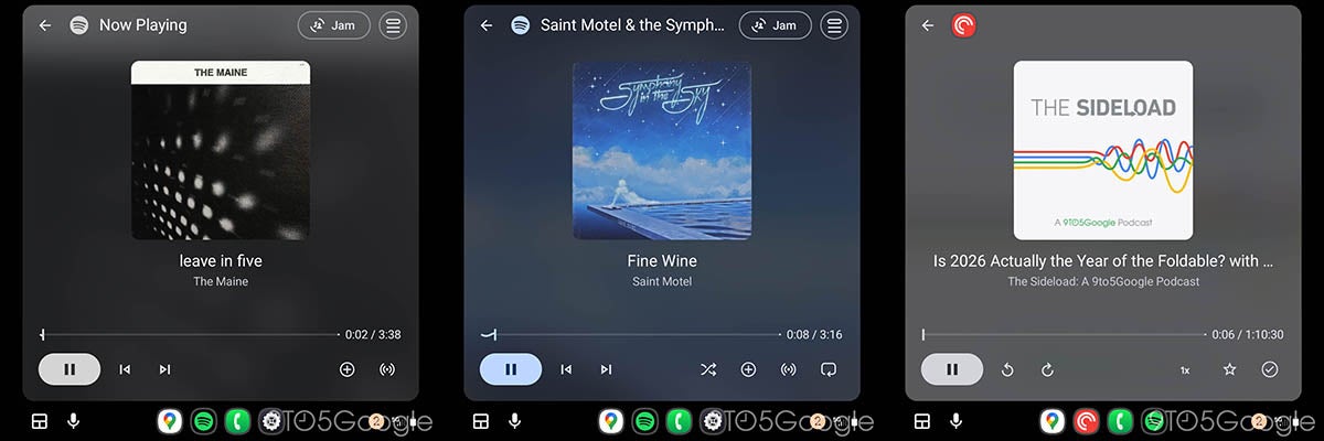 Android Auto moderniza Spotify y YouTube Music con una interfaz más cuidada