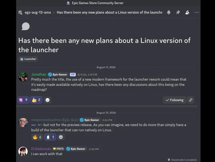 En discord fue donde se confirmó de que Epic está trabajando en ello