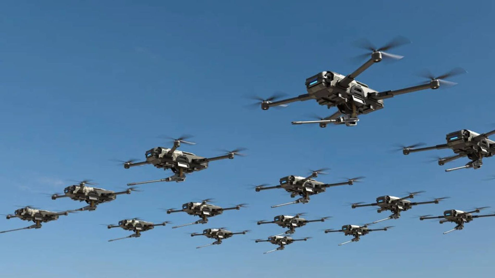 Enjambre de drones - Portada