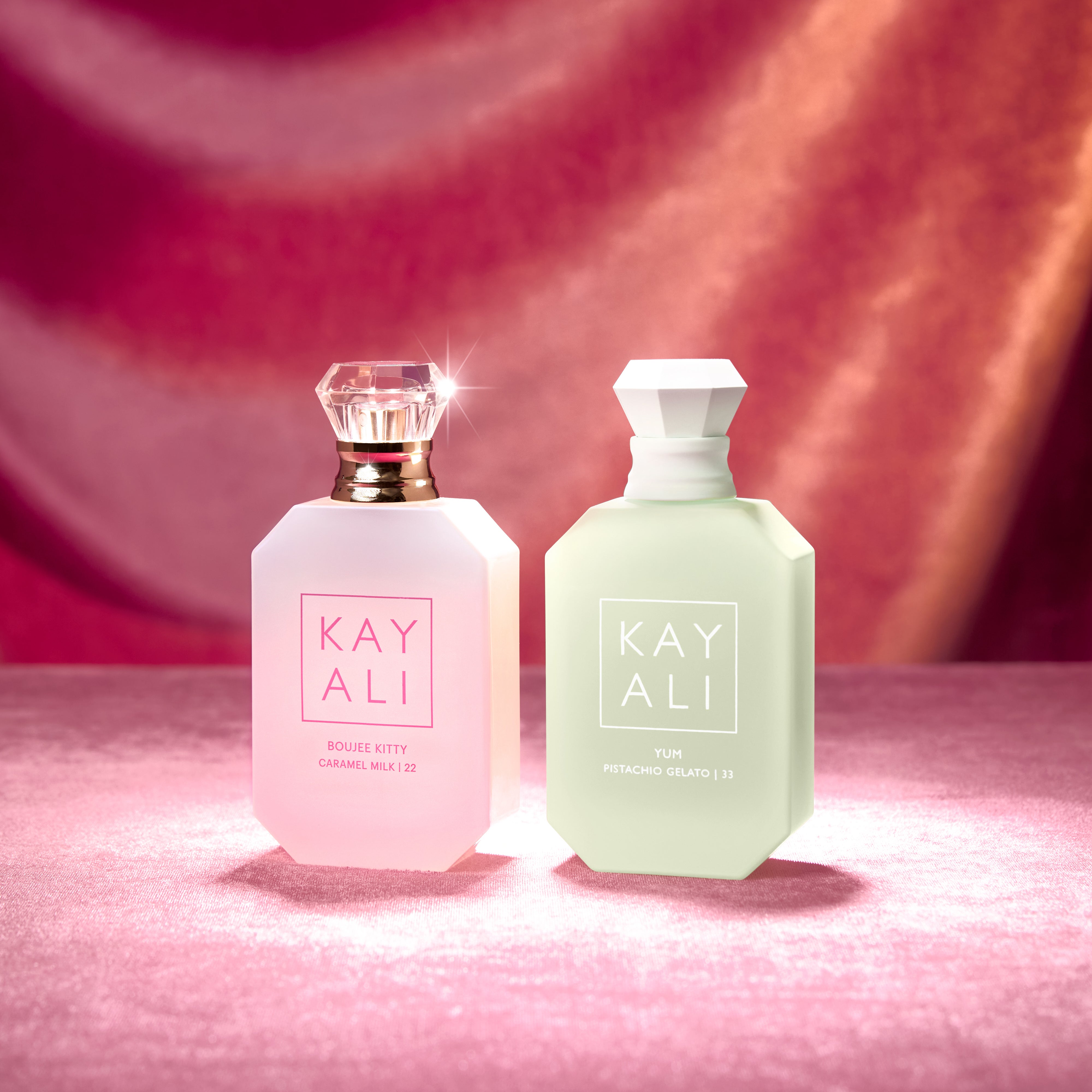 Boujee Kitty Caramel Milk | 22 y Yum Pistachio Gelato | 33, la combinación que Mona Kattan recomienda para el día | Kayali