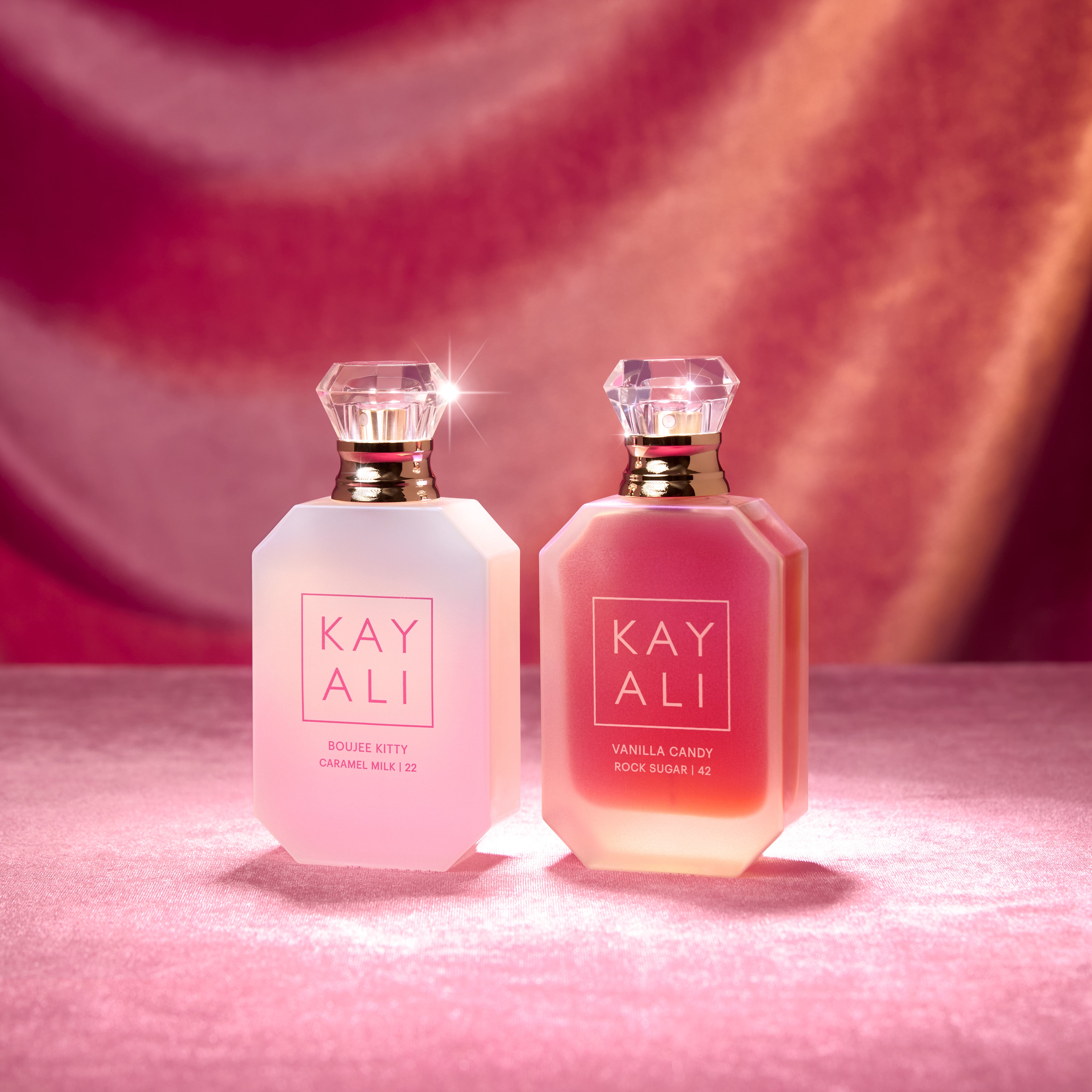 Boujee Kitty Caramel Milk | 22 y Vanilla Candy Rock Sugar | 42 potencian las notas más dulces para la noche | Kayali