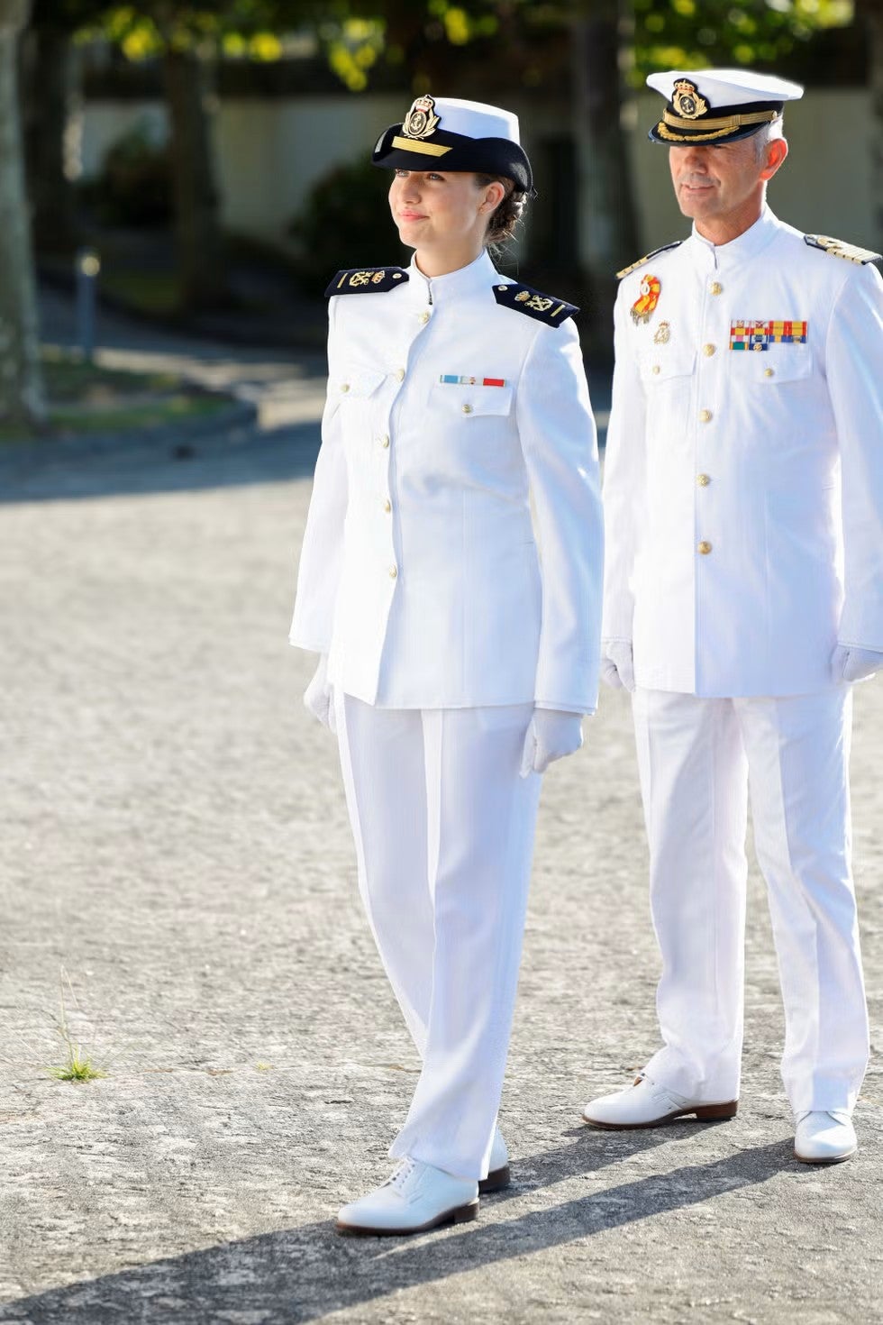 Leonor vistió por primera vez el uniforme blanco de guardiamarina en Marín | GTRES