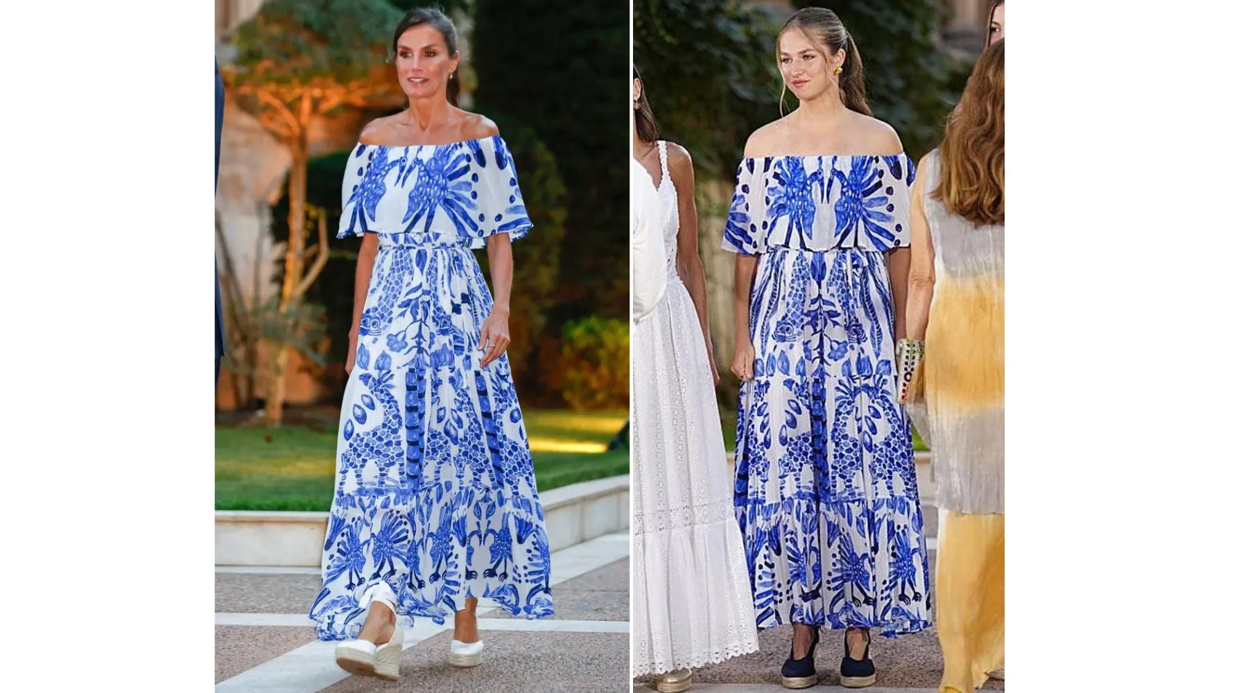 Letizia estrenó el vestido de Desigual x Stella Jean que Leonor recuperó dos años después | GTRES