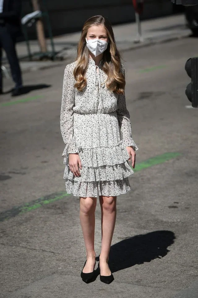 Leonor eligió un vestido de Poète para su primer acto oficial en solitario | Getty Images