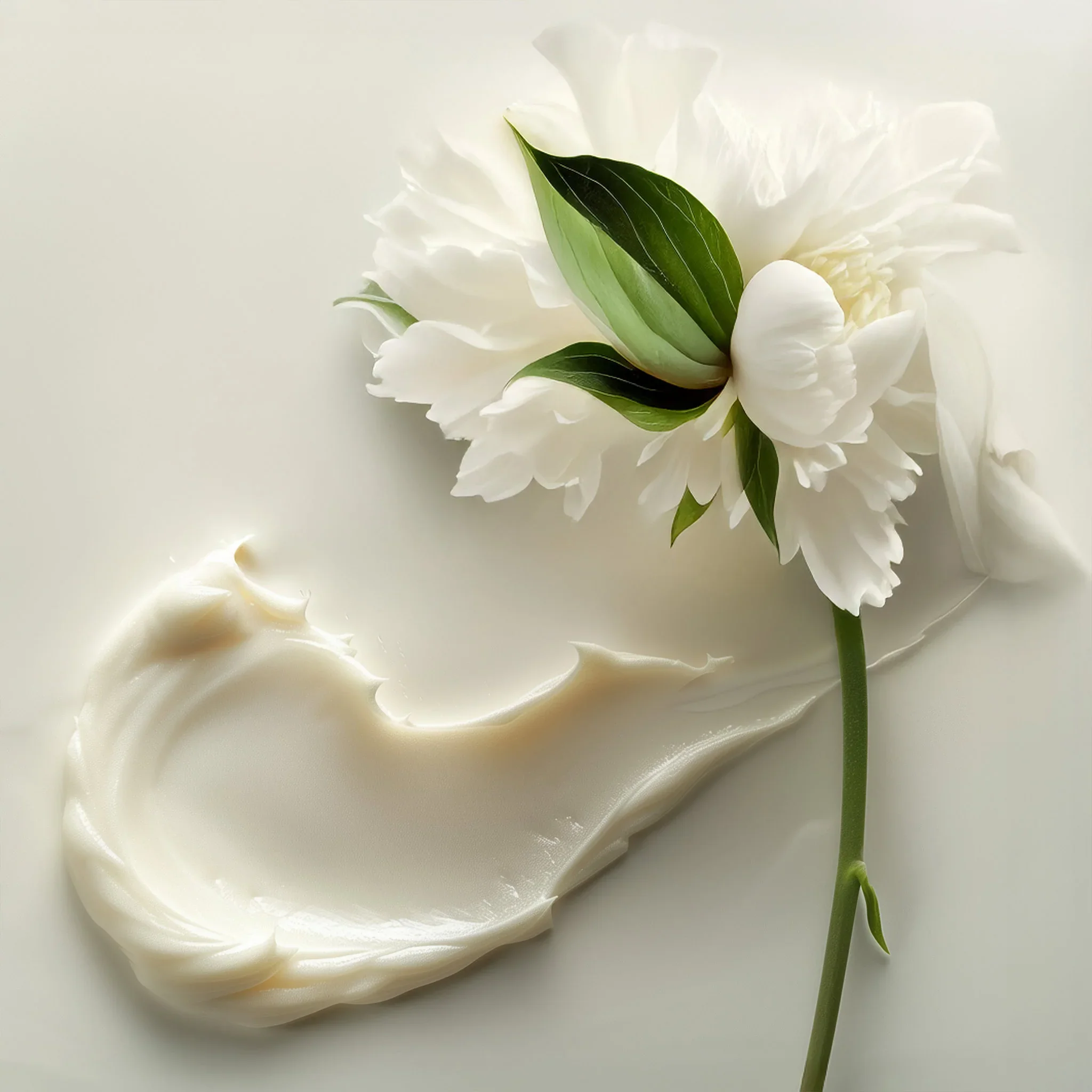 La textura de Masque Quintessence junto a la flor de celinda, una de las notas de su fragancia | Leonor Greyl
