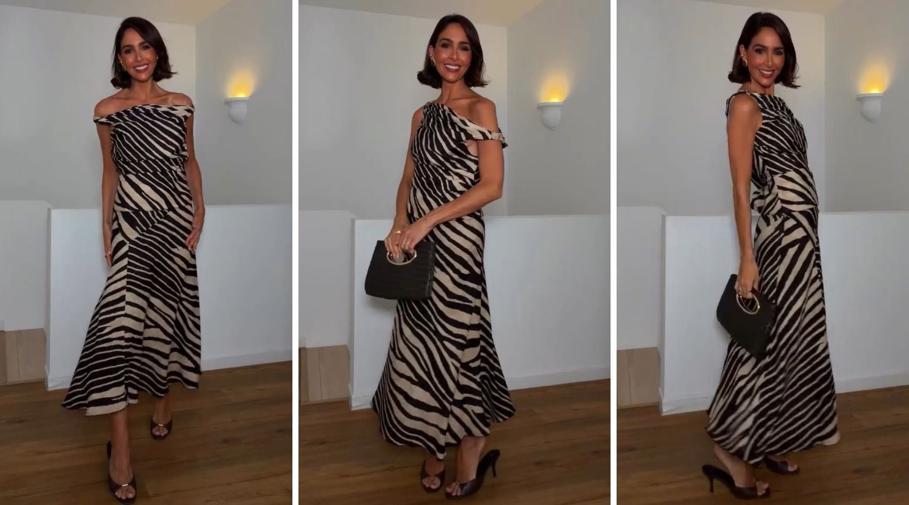 Rocío Osorno luce un conjunto de top y falda con estampado de cebra de Mango | @rocioosorno
