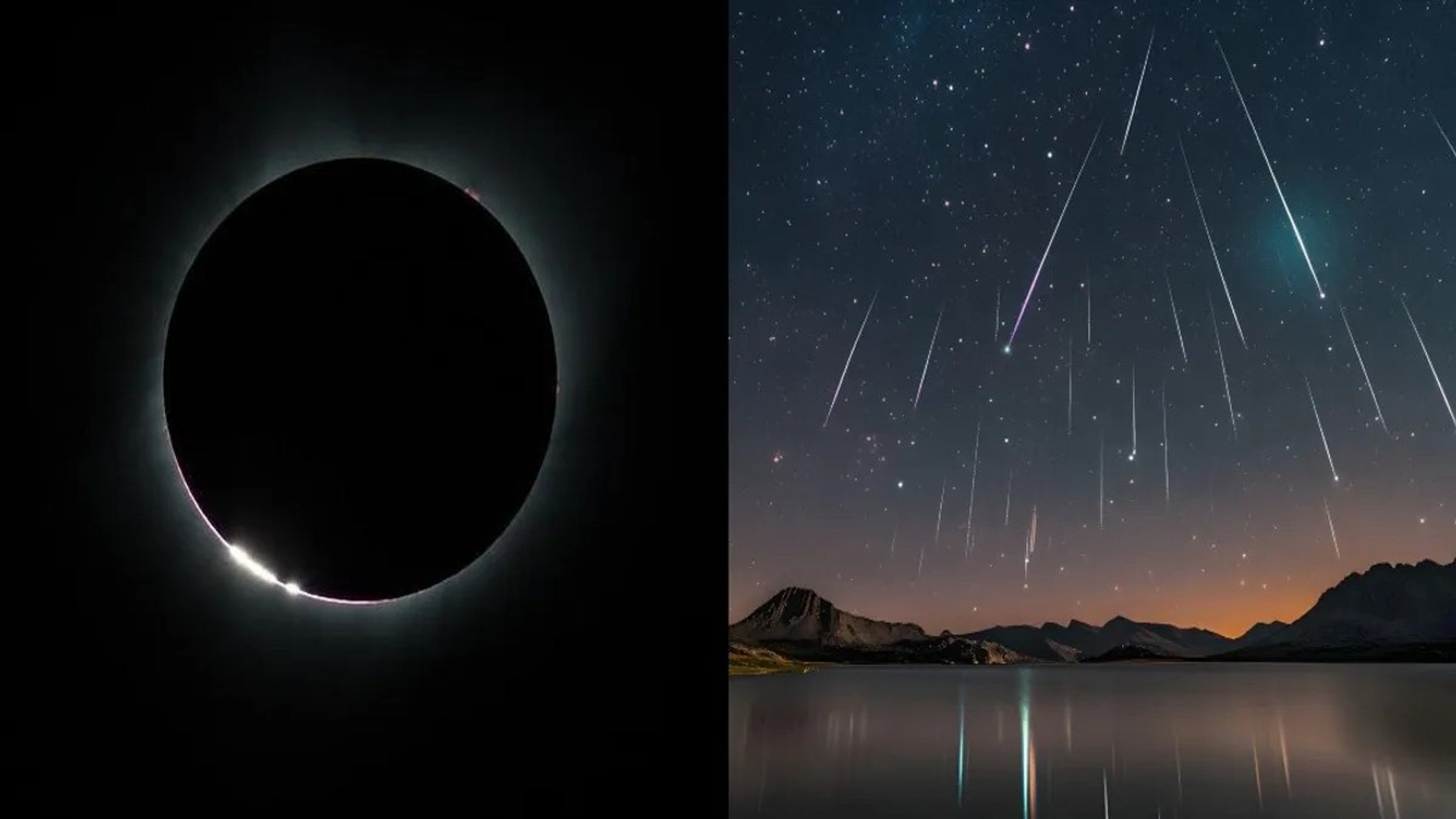 Un eclipse de sol y una lluvia de estrellas