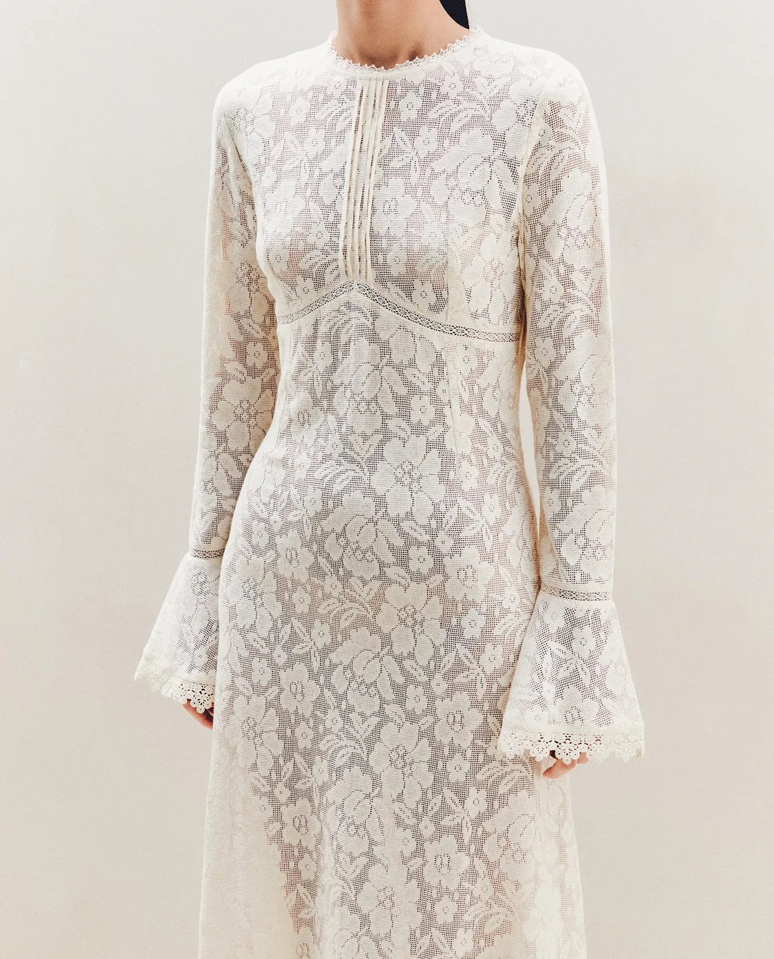 Vestido algodón encaje flores (69,99 euros) | Zara Home
